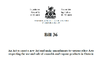 Bill 36 - Cannabis Statute Law Amendment Act - Ontario