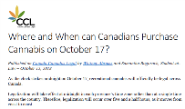Screen photo of title page - Where and when to buy cannabis in Canada on Oct 17 2018