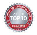 Canadian Lawyer Top 10 Regional Law Firm - Ontario Seal for the 2019 Canadian Lawyer Top 10 Regional Law Firm - Ontario