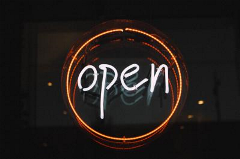 open sign